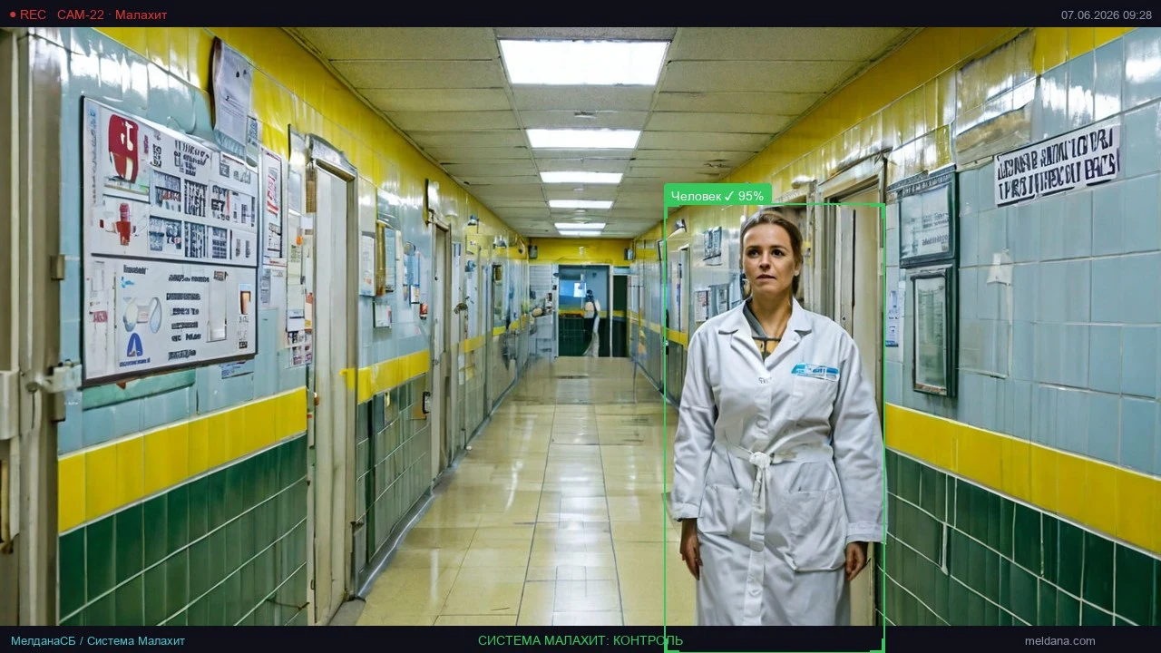 Детекция присутствия медсестры на посту с помощью видеоаналитики Малахит